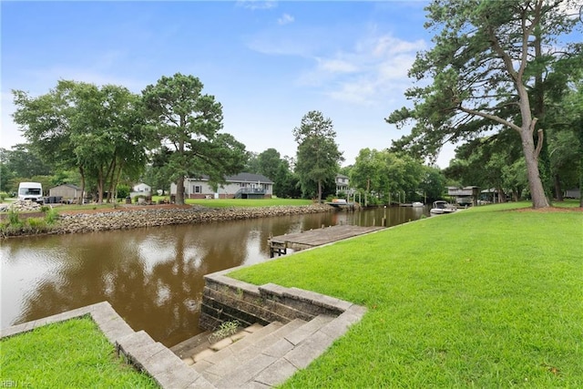 6019 Tabiatha Ln, Lanexa, VA 23089 - dock with a water view and a lawn