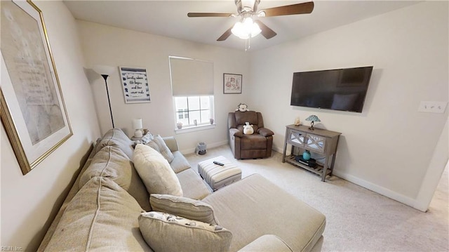 9809 Coral Bells Ct, Toano, VA 23168 - living area with carpet flooring and a ceiling fan
