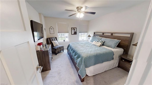 9809 Coral Bells Ct, Toano, VA 23168 - bedroom featuring light colored carpet and ceiling fan