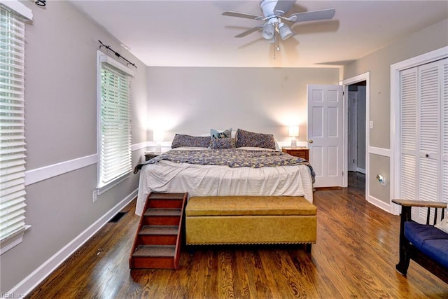 102 Whitehall Ct, Williamsburg, VA 23188 - bedroom featuring wood finished floors and a ceiling fan