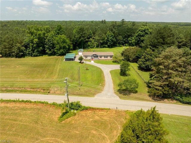 2501 Clancie Rd, Shacklefords, VA 23156 - aerial view of property and surrounding area featuring a heavily wooded area