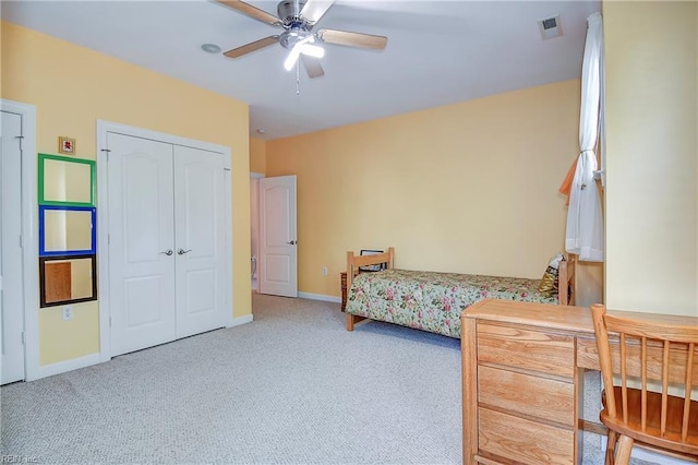 1132 Broadholme Pl Unit 642, Virginia Beach, VA 23455 - carpeted bedroom with a closet, a desk, and a ceiling fan