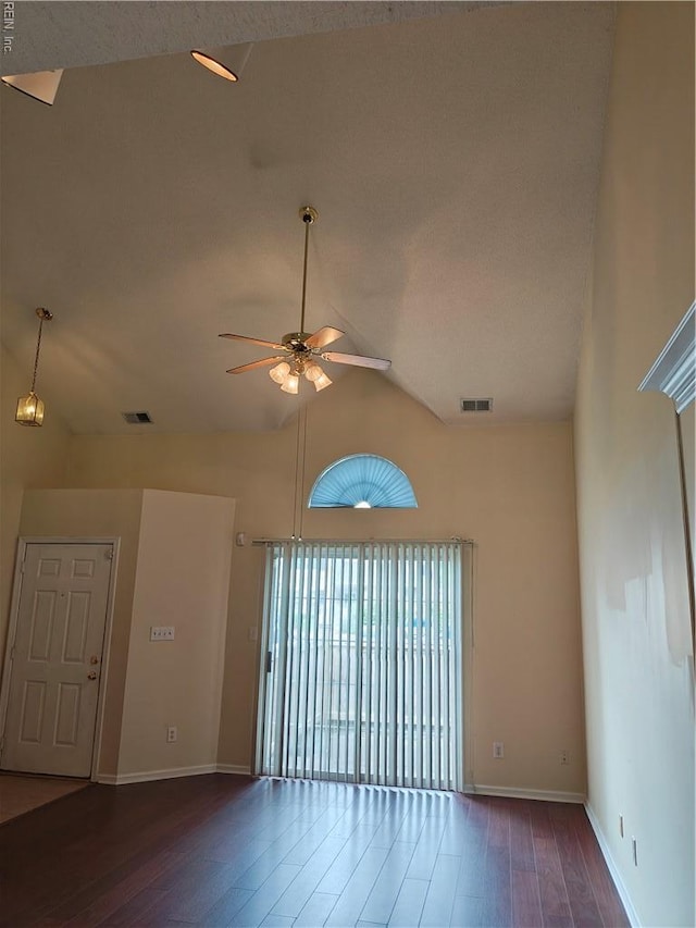 419 Adkins Arch Arch, Virginia Beach, VA 23462 - spare room featuring hardwood / wood-style floors, a ceiling fan, and high vaulted ceiling