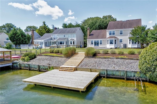 1545 Lake James Dr, Virginia Beach, VA 23464 - dock featuring a water view