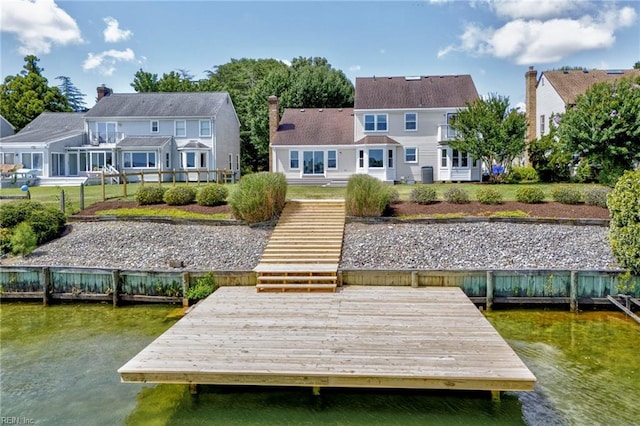 1545 Lake James Dr, Virginia Beach, VA 23464 - dock with a water view and stairs