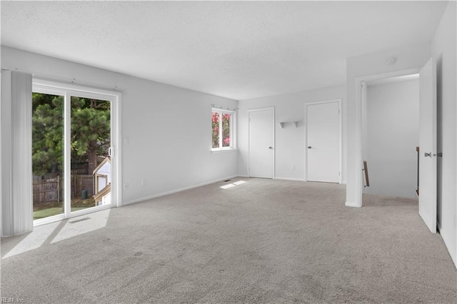 3555 Campion Ave, Virginia Beach, VA 23462 - unfurnished living room featuring a textured ceiling, carpet, and healthy amount of natural light