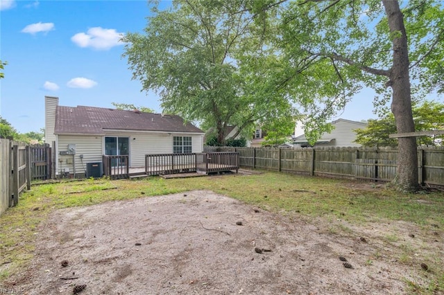 5433 Davis Way, Virginia Beach, VA 23462 - fenced backyard with a wooden deck