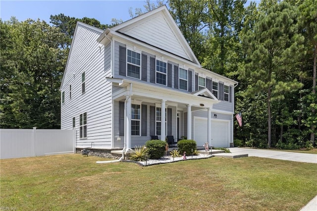 4202 Ravine Gap Dr, Suffolk, VA 23434 - view of front of house featuring driveway, an attached garage, and a porch