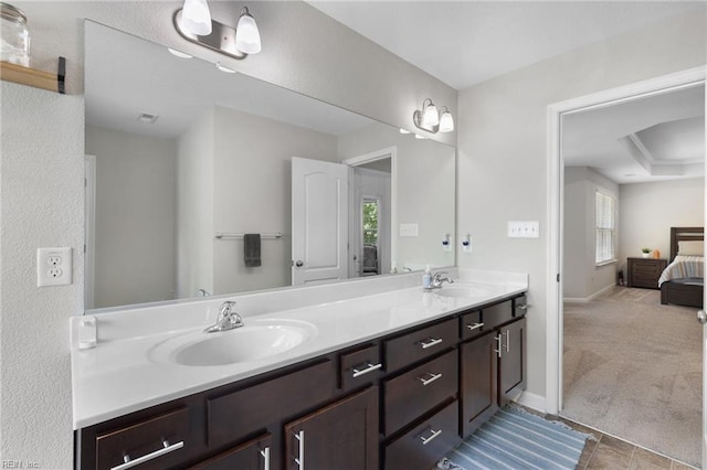 4202 Ravine Gap Dr, Suffolk, VA 23434 - full bath with double vanity and connected bathroom