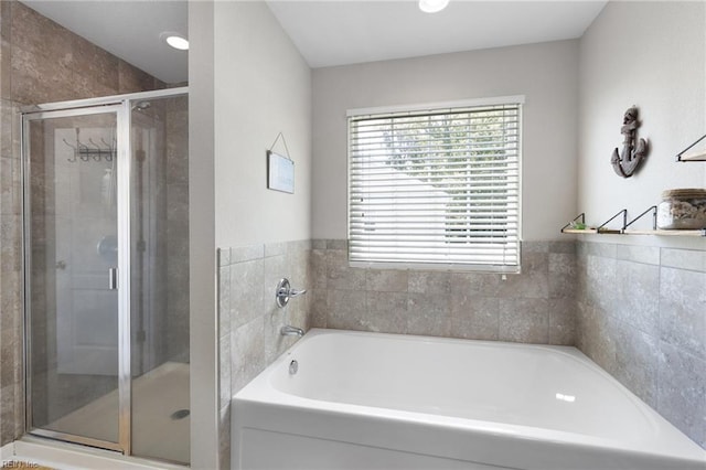 4202 Ravine Gap Dr, Suffolk, VA 23434 - full bathroom featuring a bath and a stall shower