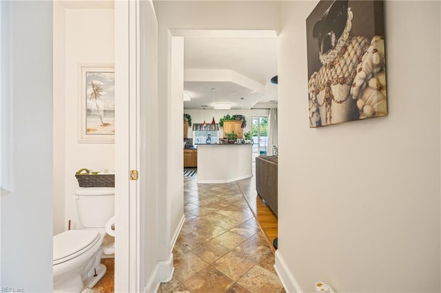1513 Pebblebrook Way, Virginia Beach, VA 23464 - hall with stone tile floors and baseboards