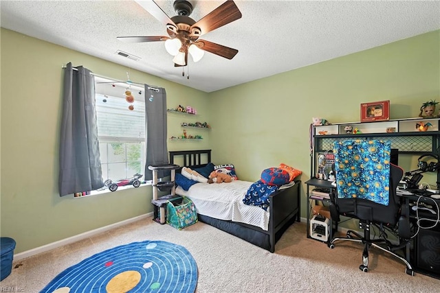 315 Sawmill Arch, Chesapeake, VA 23323 - carpeted bedroom with a desk, a ceiling fan, and a textured ceiling