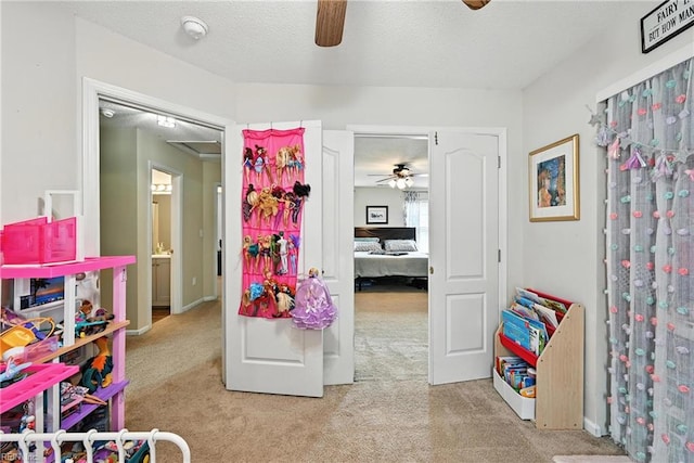 315 Sawmill Arch, Chesapeake, VA 23323 - recreation room featuring ceiling fan, carpet, and a textured ceiling