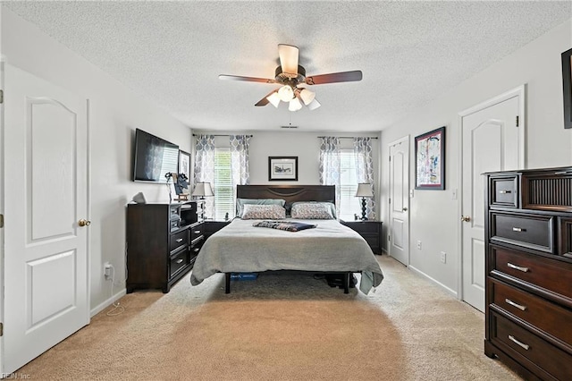 315 Sawmill Arch, Chesapeake, VA 23323 - bedroom with light carpet, a textured ceiling, and ceiling fan