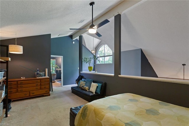 313 River Forest Rd, Virginia Beach, VA 23454 - bedroom with carpet, a ceiling fan, and a textured ceiling