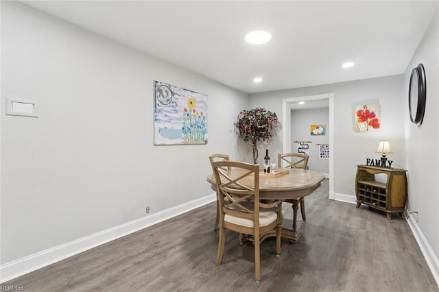 5016 Madeira Rd, Virginia Beach, VA 23455 - dining area with dark wood finished floors and recessed lighting