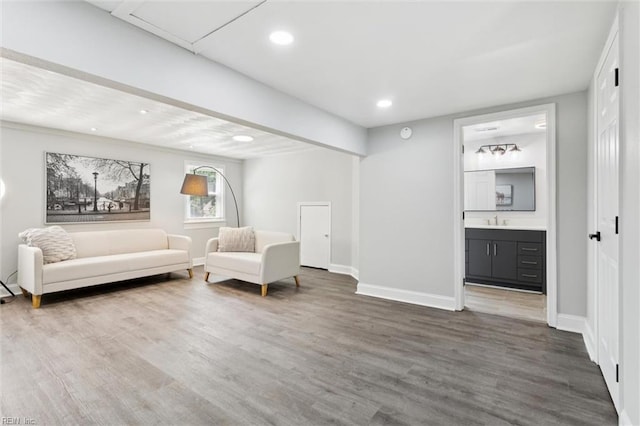 5016 Madeira Rd, Virginia Beach, VA 23455 - living area featuring wood finished floors and recessed lighting