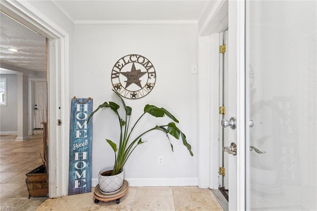 5016 Madeira Rd, Virginia Beach, VA 23455 - foyer with baseboards and ornamental molding