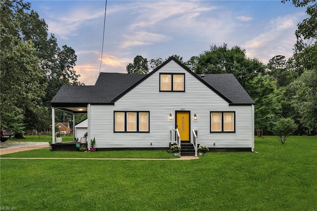 4057 Woodland Dr, Chesapeake, VA 23321 - bungalow-style house with roof with shingles and a yard