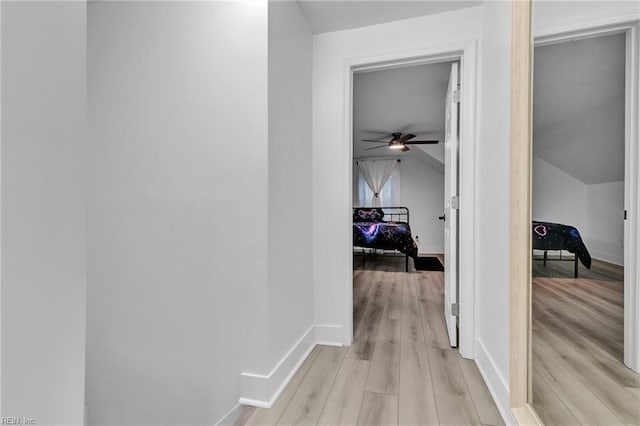 4057 Woodland Dr, Chesapeake, VA 23321 - hall with light wood finished floors and vaulted ceiling