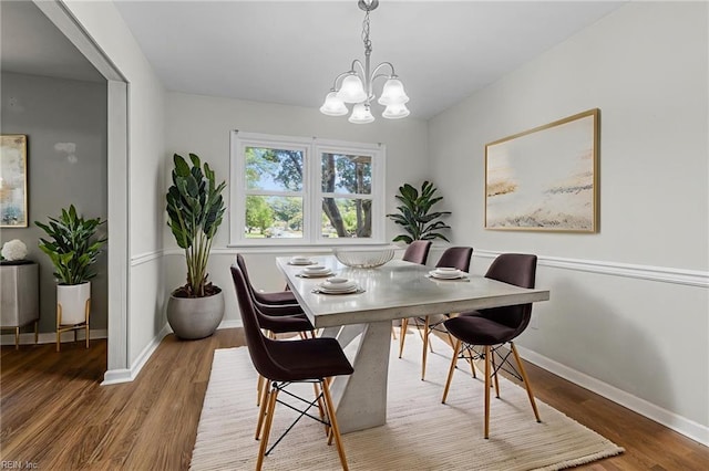 5991 Clear Springs Rd, Virginia Beach, VA 23464 - dining room featuring a chandelier and wood finished floors