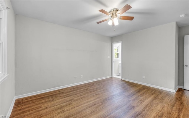 5991 Clear Springs Rd, Virginia Beach, VA 23464 - spare room with wood finished floors, a ceiling fan, and a smoke detector