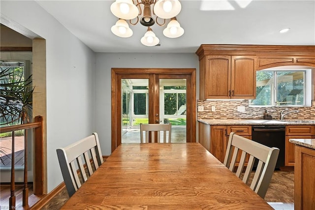 4300 Galston Ct, Chesapeake, VA 23321 - dining space featuring a chandelier