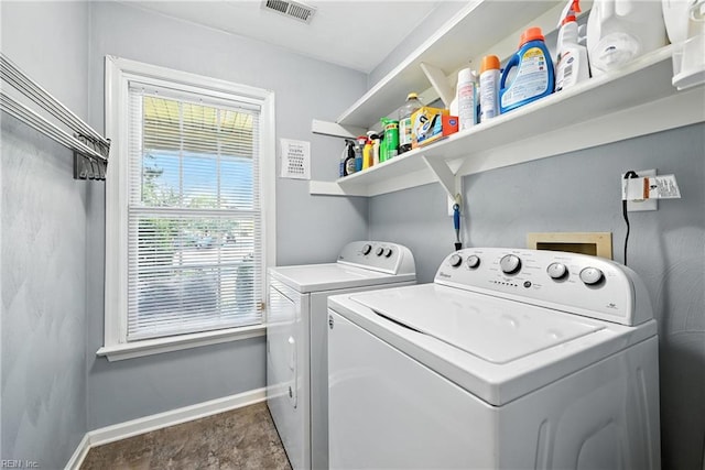 4300 Galston Ct, Chesapeake, VA 23321 - laundry area with washing machine and clothes dryer and baseboards