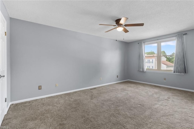 1760 Moonstone Dr, Virginia Beach, VA 23456 - carpeted spare room with a textured ceiling and ceiling fan