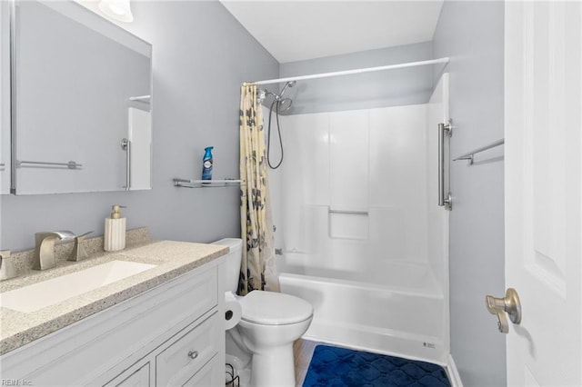 1760 Moonstone Dr, Virginia Beach, VA 23456 - bathroom with vanity and shower / tub combo with curtain