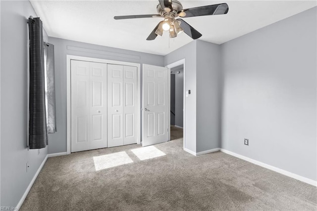 1760 Moonstone Dr, Virginia Beach, VA 23456 - unfurnished bedroom with carpet floors, a closet, and a ceiling fan