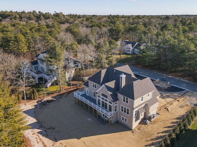 18 Pleasant Park Dr, Mashpee, MA 02649 - aerial view of property and surrounding area featuring a heavily wooded area