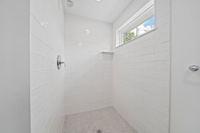 full bathroom with tiled shower