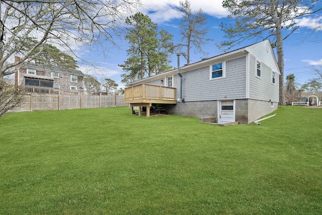 back of property with a deck