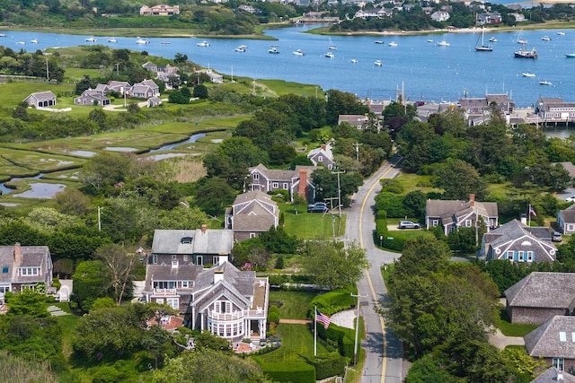 88 Champlain Rd, Chatham, MA 02633 - aerial overview of property's location featuring a nearby body of water and nearby suburban area