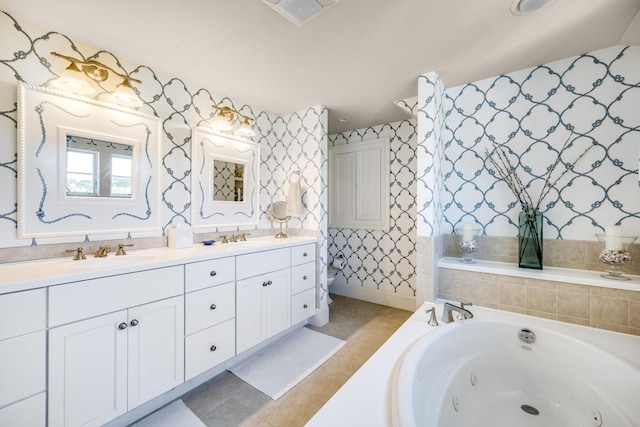 88 Champlain Rd, Chatham, MA 02633 - full bath featuring a whirlpool tub and double vanity