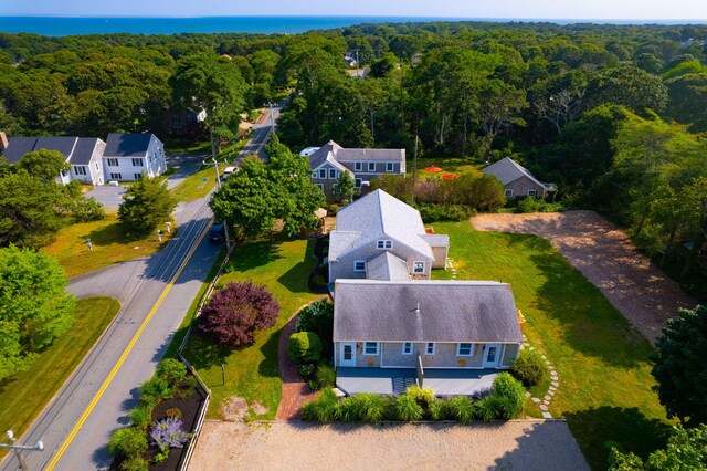 72 Forest Beach Rd, South Chatham, MA 02659 - aerial view of a forest and a large body of water