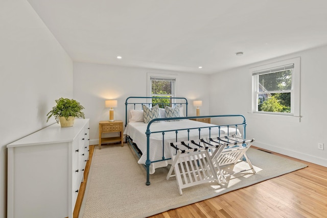 72 Forest Beach Rd, South Chatham, MA 02659 - bedroom featuring light wood finished floors, baseboards, and recessed lighting