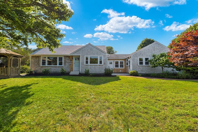 72 Forest Beach Rd, South Chatham, MA 02659 - view of front facade featuring a gazebo, entry steps, and a front yard
