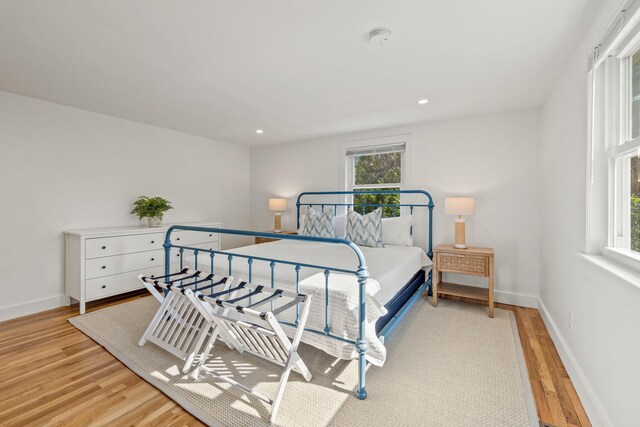 72 Forest Beach Rd, South Chatham, MA 02659 - bedroom featuring light wood finished floors, baseboards, and recessed lighting