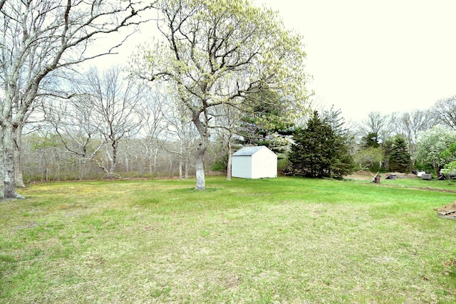 62 Jernegan Ave, Edgartown, MA 02539 - view of grassy yard featuring a shed and an outbuilding