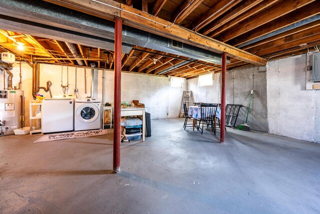 99 Heritage Ln, Chatham, MA 02633 - unfinished basement with washing machine and clothes dryer and water heater