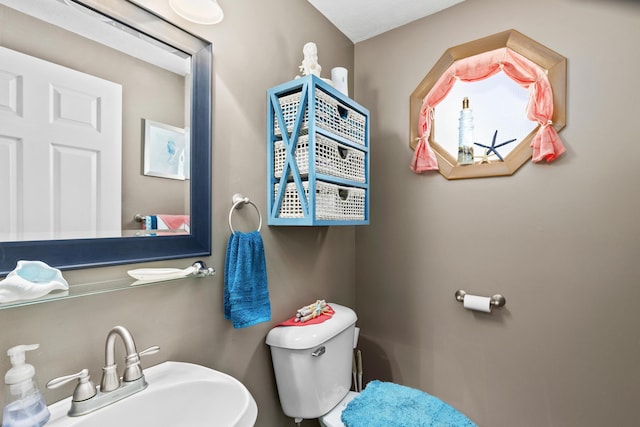 bathroom with sink and toilet