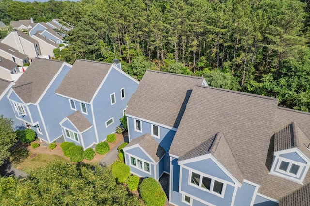 290 Fletcher Ln, Brewster, MA 02631 - aerial perspective of suburban area with a heavily wooded area