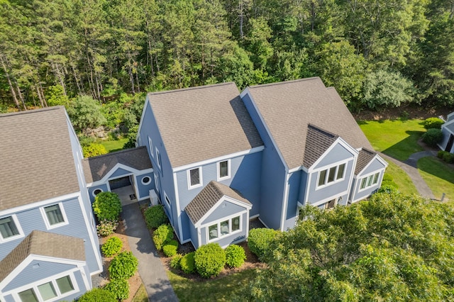 290 Fletcher Ln, Brewster, MA 02631 - aerial view of property and surrounding area featuring a forest