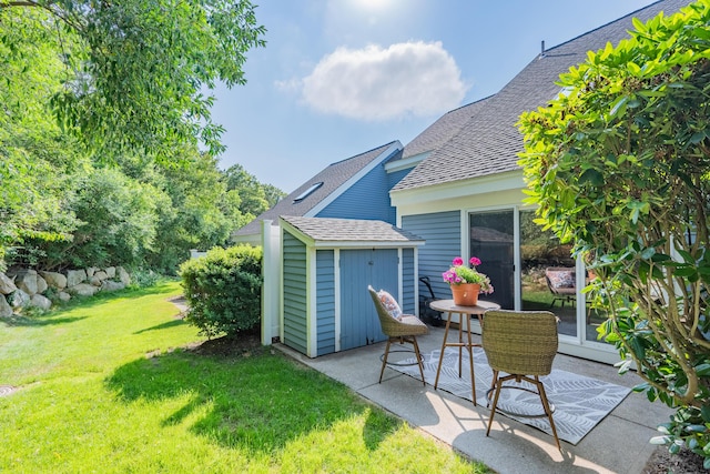 290 Fletcher Ln, Brewster, MA 02631 - view of patio with a storage shed