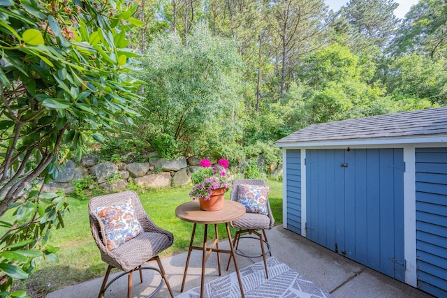 290 Fletcher Ln, Brewster, MA 02631 - view of patio with a storage unit