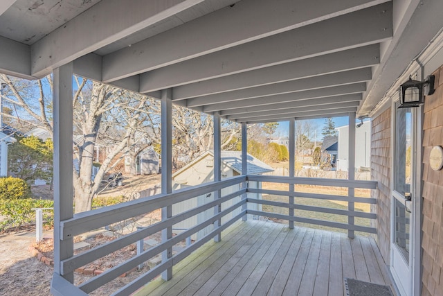 view of wooden deck