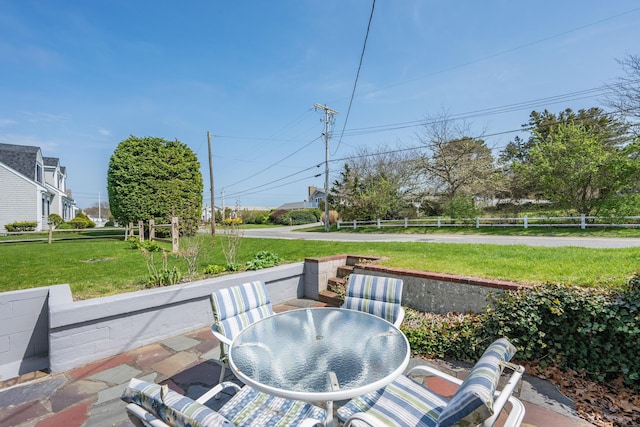 402 Old Wharf Rd, Dennis Port, MA 02639 - view of patio with outdoor dining space and fence