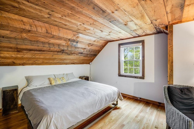 22 Emerson Rd, East Falmouth, MA 02536 - bedroom featuring wooden ceiling, vaulted ceiling, and wood-type flooring